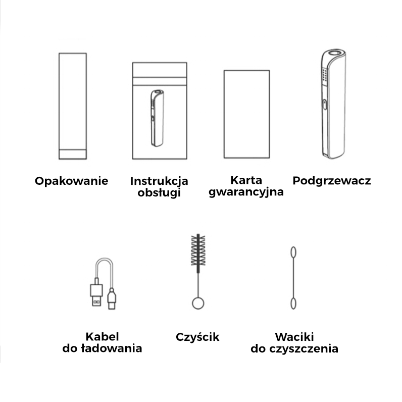 Skład zestawu NEXONE - podgrzewacz do wkładów tytoniowych