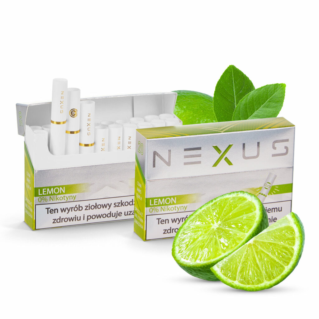 NEXUS FREE Lemon smak cytryny zamiennik wkładów tytoniowych Cytrynowe wkłady bez zawartości nikotyny NEXUS FREE Lemon